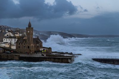 Porthleven During Storm Ellen
