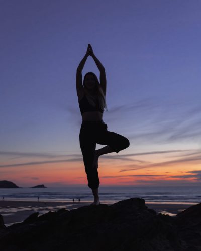 Sunset Yoga Tree