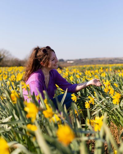 Girl in a Daffodil Field